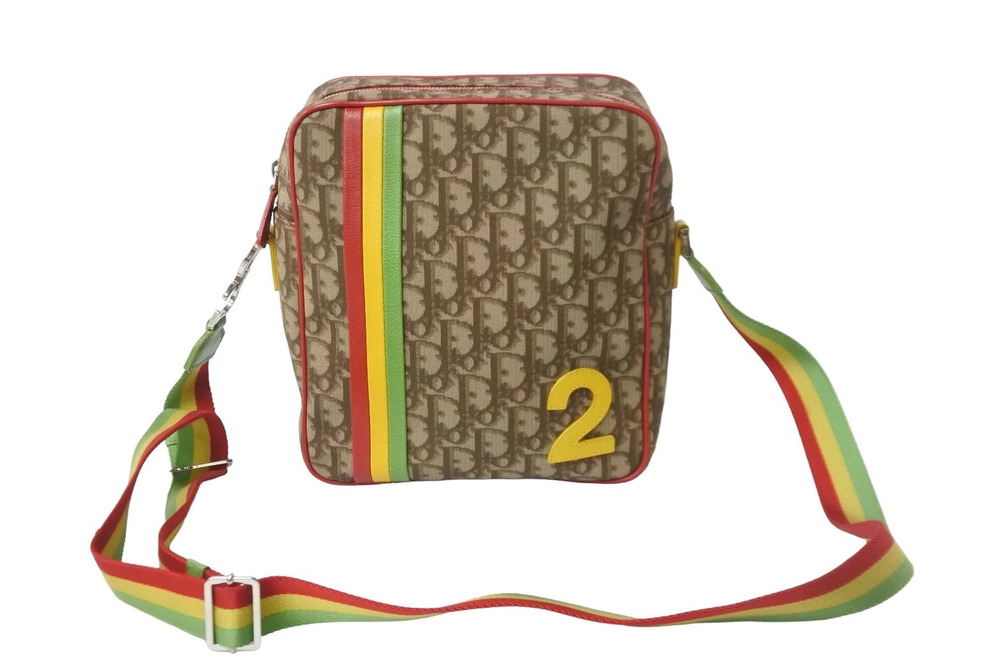 Christian Dior shoulder bag Rasta Trotter silver